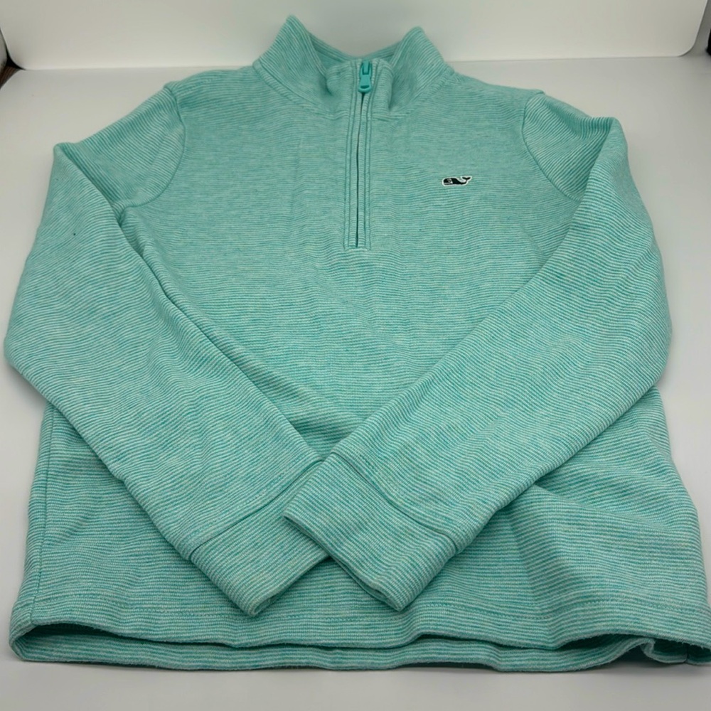 Kids Vineyard Vines 1/4 Zip Sweater - Green - Size 7